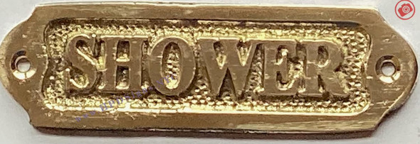 BRASS SHOWER SIGN-BRASS SHOWER DOOR SIGNAGE