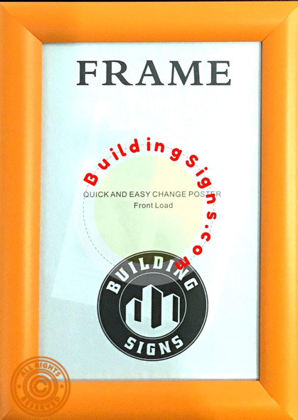 Orange Poster Frame 5.5x8.5 Inches, snap frame 5.5x8.5, Outdoor Poster Display Unit