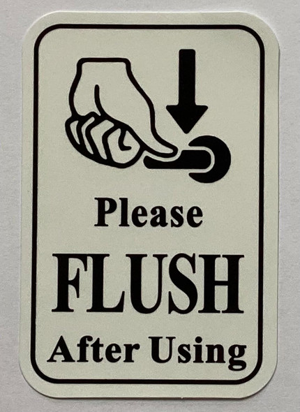 PLEASE FLUSH AFTER USING STICKERS WITH IMAGE PLEASE FLUSH AFTER USING STICKERS WITH IMAGE