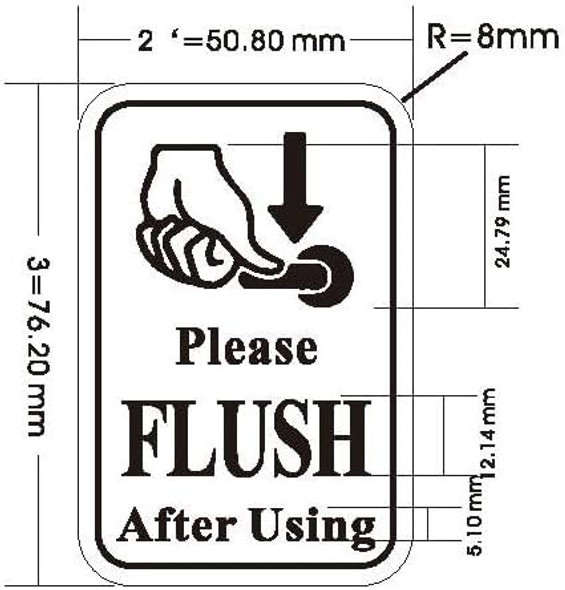 PLEASE FLUSH AFTER USING STICKERS WITH IMAGE PLEASE FLUSH AFTER USING STICKERS WITH IMAGE