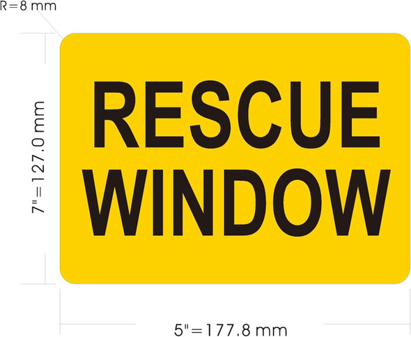 RESCUE WINDOW Decal/STICKER RESCUE WINDOW Decal/STICKER