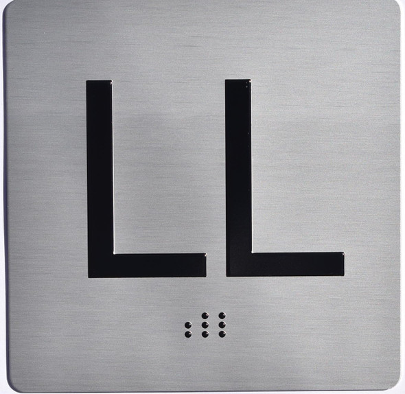 Elevator JAMB Plate with Braille - Elevator Floor Number