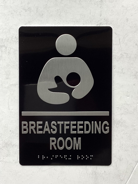 BREASTFEEDING ROOM SIGNAGE Raised letters & Grade 2 Braille - Includes Red Adhesive pad for Easy Installation