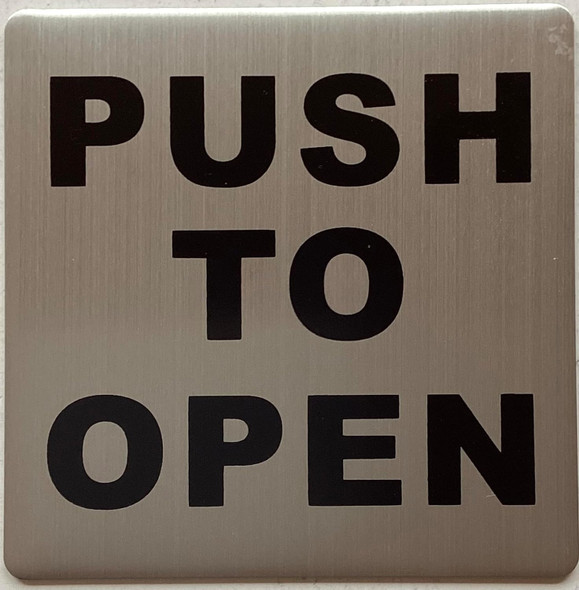 PUSH TO OPEN SIGN