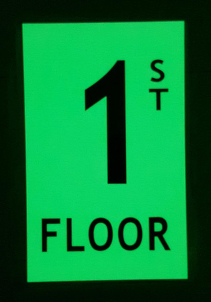 Glow-In-the-Dark Sign-Photoluminescent Sign, Aluminum, double sided tape Glow-In-the-Dark Sign-Photoluminescent Sign, Aluminum, double sided tape