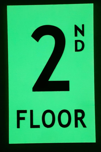 Glow-In-the-Dark Sign-Photoluminescent Sign, Aluminum, double sided tape Glow-In-the-Dark Sign-Photoluminescent Sign, Aluminum, double sided tape