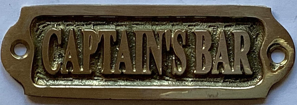 CAPTAIN BAR BRASS SIGNAGE