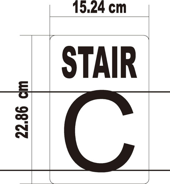 GLOW IN DARK FLOOR NUMBER SIGN- THE GLOWMARK LINE