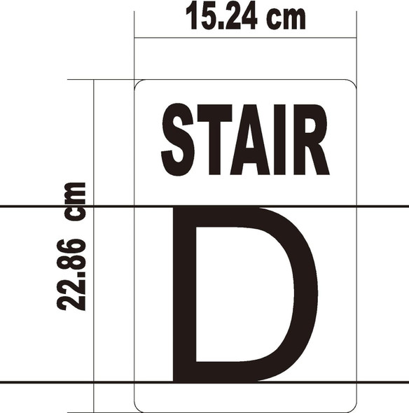 GLOW IN DARK FLOOR NUMBER SIGN- THE GLOWMARK LINE