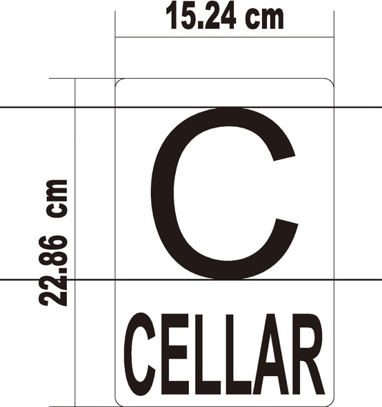 GLOW IN DARK FLOOR NUMBER SIGN-