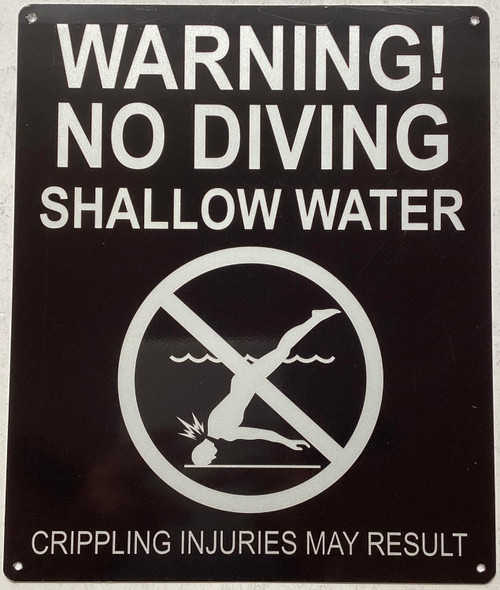 WARNING NO DIVING SHALLOW WATER