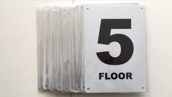 FLOOR NUMBER FIVE SIGNAGE