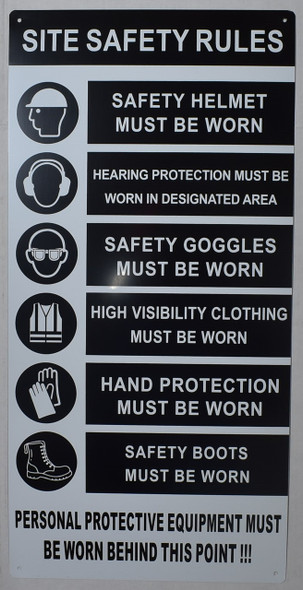 PPE SignSite Safety Rules SIGNAGE