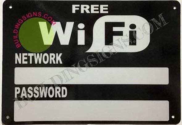 Free WiFi with Password and Network Sign