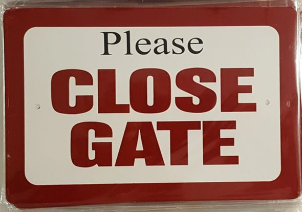 Please Close Gate sign Please Close Gate sign