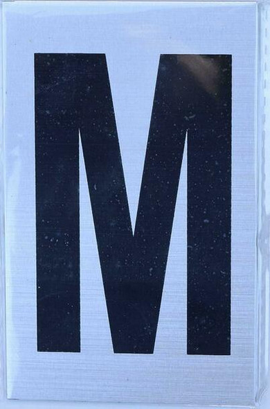 Apartment Number SignLetter M  - Porte D'argent line Apartment Number SignLetter M  - Porte D'argent line