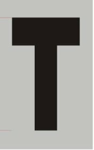 Apartment Number SignLetter T R  - Porte D'argent line Apartment Number SignLetter T R  - Porte D'argent line