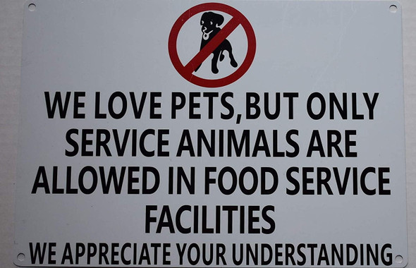 No Pets Allowed in Food Service Facilities Sign No Pets Allowed in Food Service Facilities Sign