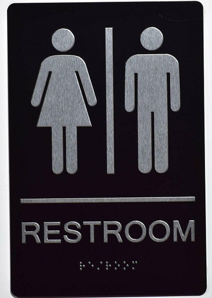 Unisex ACCESSIBLE Restroom Sign-Tactile Signs Unisex ACCESSIBLE Restroom Sign-Tactile Signs