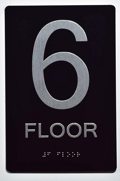 Floor Number Sign-Tactile Signs 6TH Floor Sign-Tactile Signs Floor Number Sign-Tactile Signs 6TH Floor Sign-Tactile Signs