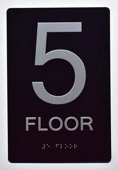 Floor Number Sign-Tactile Signs 5TH Floor Sign-Tactile Signs