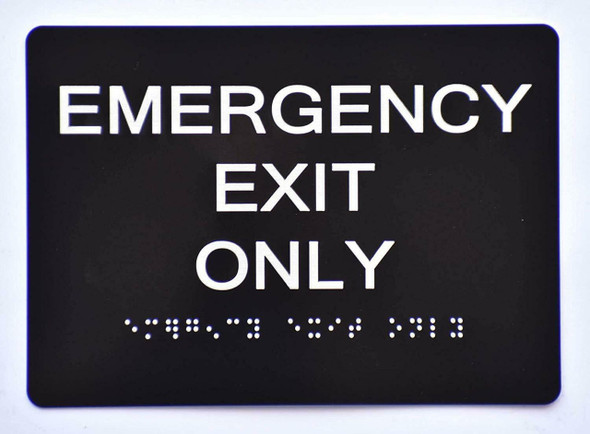 Emergency EXIT ONLY-Tactile Emergency EXIT ONLY-Tactile