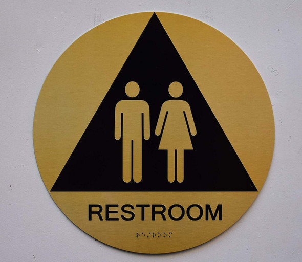 Unisex Restroom CA 128 Gold Unisex Restroom CA 128 Gold