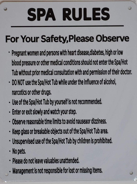 SPA Rules SIGNAGE SPA Rules SIGNAGE