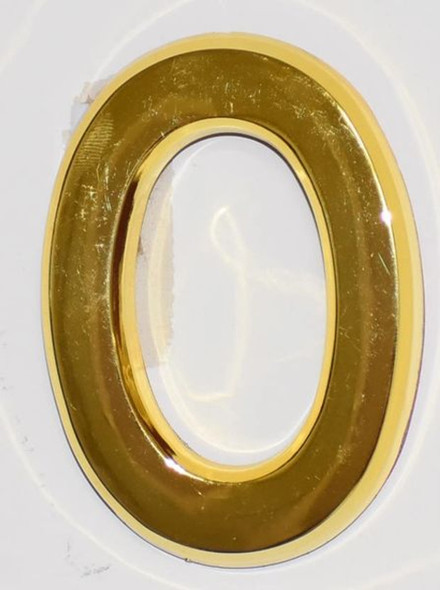 Apartment Number Sign/Mailbox Number Sign, Door Number Sign. Number 0 Gold Apartment Number Sign/Mailbox Number Sign, Door Number Sign. Number 0 Gold