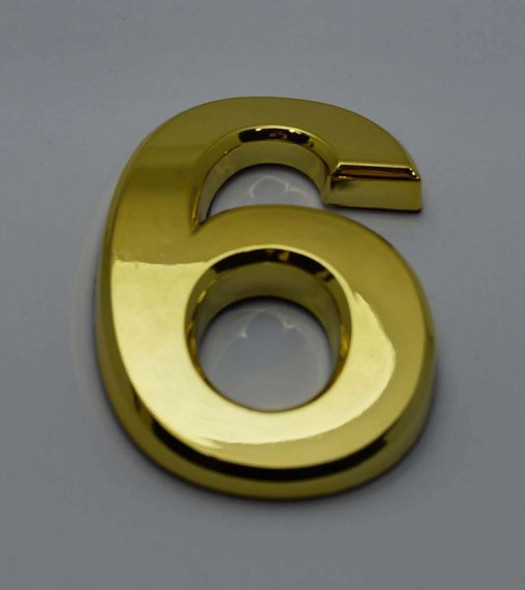 Apartment Number Sign/Mailbox Number Sign, Door Number Sign. Number 6 Gold Apartment Number Sign/Mailbox Number Sign, Door Number Sign. Number 6 Gold