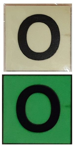 PHOTOLUMINESCENT DOOR IDENTIFICATION LETTER O SIGNAGE HEAVY DUTY / GLOW IN THE DARK "DOOR NUMBER" SIGNAGE HEAVY DUTY PHOTOLUMINESCENT DOOR IDENTIFICATION LETTER O SIGNAGE HEAVY DUTY / GLOW IN THE DARK "DOOR NUMBER" SIGNAGE HEAVY DUTY