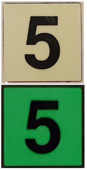 PHOTOLUMINESCENT DOOR IDENTIFICATION LETTER 5 PHOTOLUMINESCENT DOOR IDENTIFICATION LETTER 5