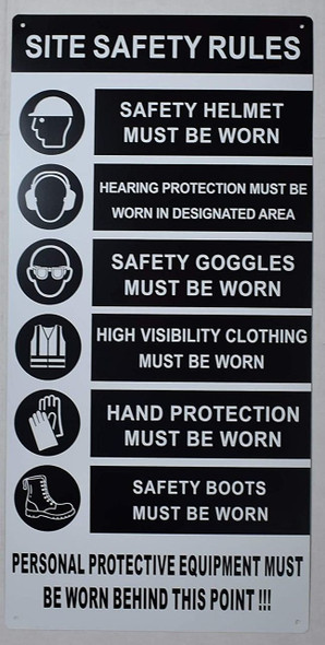 Site Safety Rules Sign-PPE signage Site Safety Rules Sign-PPE signage