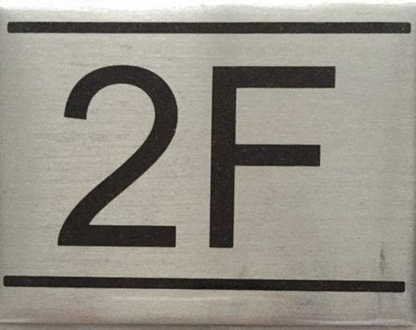 APARTMENT NUMBER -2F-BRUSHED ALUMINUM APARTMENT NUMBER -2F-BRUSHED ALUMINUM