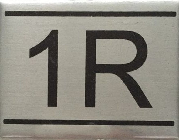 APARTMENT NUMBER -1R -BRUSHED ALUMINUM APARTMENT NUMBER -1R -BRUSHED ALUMINUM