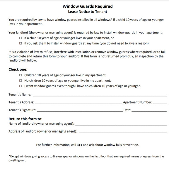window guards required lease notice to tenant window guards required lease notice to tenant