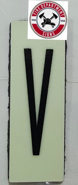 PHOTOLUMINESCENT DOOR NUMBER V SIGNAGE HEAVY DUTY / GLOW IN THE DARK "DOOR NUMBER" SIGNAGE HEAVY DUTY PHOTOLUMINESCENT DOOR NUMBER V SIGNAGE HEAVY DUTY / GLOW IN THE DARK "DOOR NUMBER" SIGNAGE HEAVY DUTY