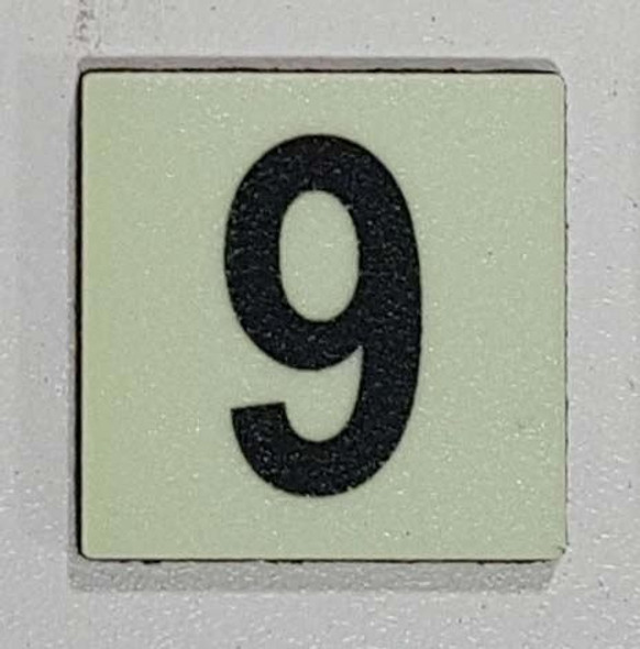 Glow in dark Number 9 SIGNAGE The Liberty Line Glow in dark Number 9 SIGNAGE The Liberty Line