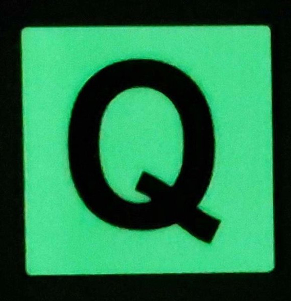 Glow in dark Number Q SIGNAGE The Liberty Line Glow in dark Number Q SIGNAGE The Liberty Line