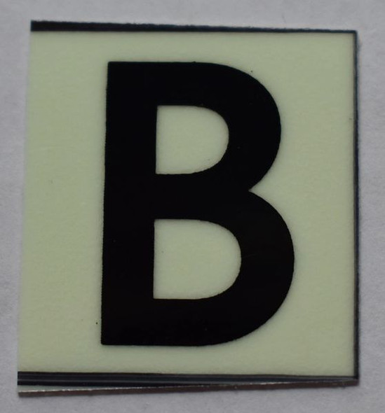 PHOTOLUMINESCENT DOOR NUMBER B SIGN PHOTOLUMINESCENT DOOR NUMBER B SIGN