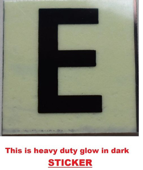 PHOTOLUMINESCENT DOOR NUMBER E SIGNAGE PHOTOLUMINESCENT DOOR NUMBER E SIGNAGE