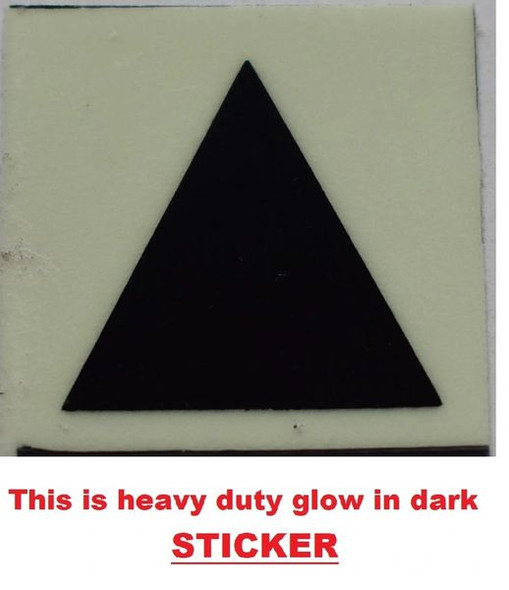 GLOW IN DARK TRIANGLE EMERGENCY MARKING SIGNAGE GLOW IN DARK TRIANGLE EMERGENCY MARKING SIGNAGE