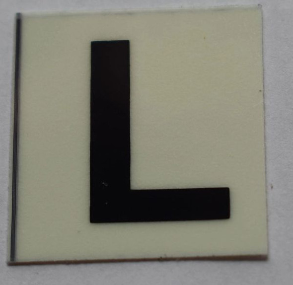 PHOTOLUMINESCENT DOOR NUMBER L SIGN PHOTOLUMINESCENT DOOR NUMBER L SIGN