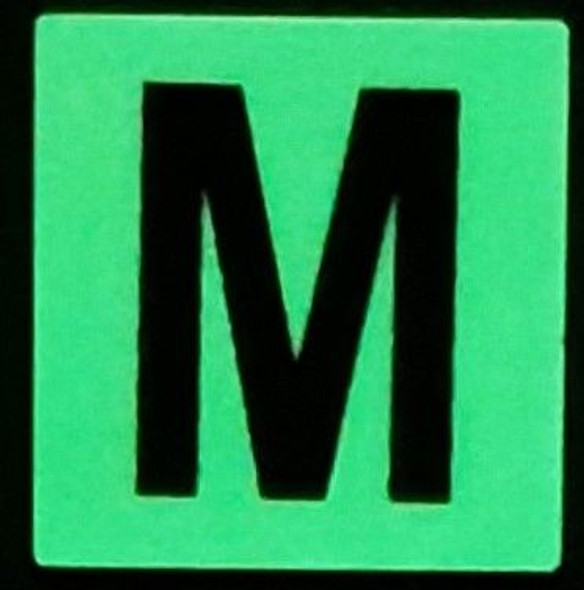 PHOTOLUMINESCENT  DOOR NUMBER M SIGNAGE PHOTOLUMINESCENT  DOOR NUMBER M SIGNAGE