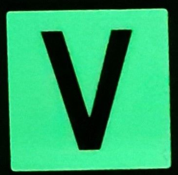 PHOTOLUMINESCENT DOOR NUMBER V SIGNAGE PHOTOLUMINESCENT DOOR NUMBER V SIGNAGE