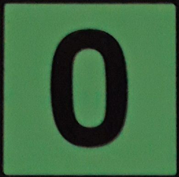 PHOTOLUMINESCENT DOOR NUMBER 0 SIGNAGE PHOTOLUMINESCENT DOOR NUMBER 0 SIGNAGE