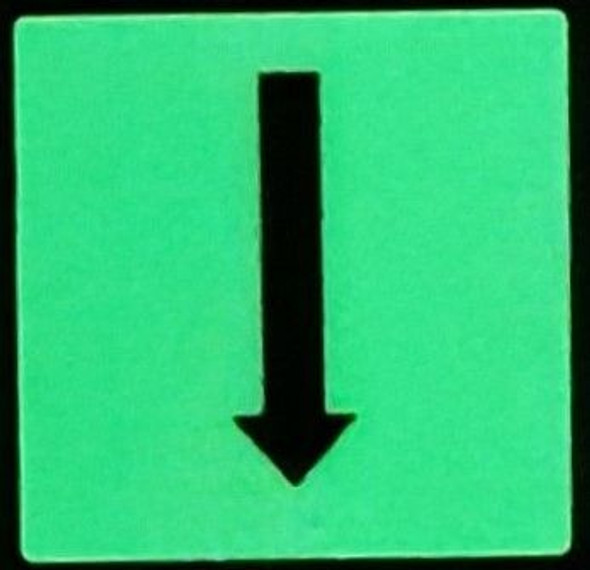 GLOW IN DARK DOWNWARDS ARROW EMERGENCY MARKING SIGNAGE GLOW IN DARK DOWNWARDS ARROW EMERGENCY MARKING SIGNAGE