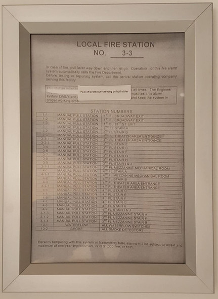 LOCAL FIRE STATION FRAME 6" X 9"  Sign