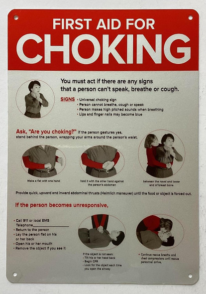 FIRST AID FOR CHOKING SIGN FIRST AID FOR CHOKING SIGN