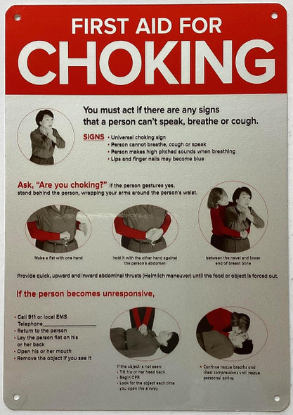 FIRST AID FOR CHOKING SIGNAGE FIRST AID FOR CHOKING SIGNAGE